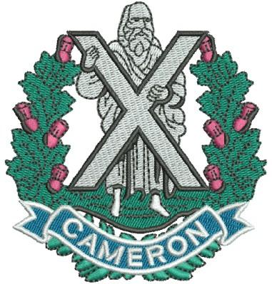 Cameron Highlanders - Embroidered - Choose your Garment