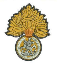 Load image into Gallery viewer, Royal Regiment of Fusiliers Cap Badge - Embroidered - Choose your Garment
