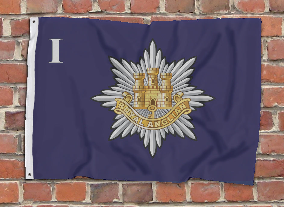 Printed Flag - The Royal Anglians flag (choose your battalion)