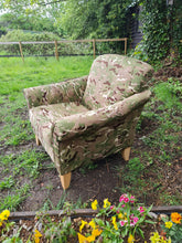 Load image into Gallery viewer, Unique Custom Multi Terrain Camouflage Armchair
