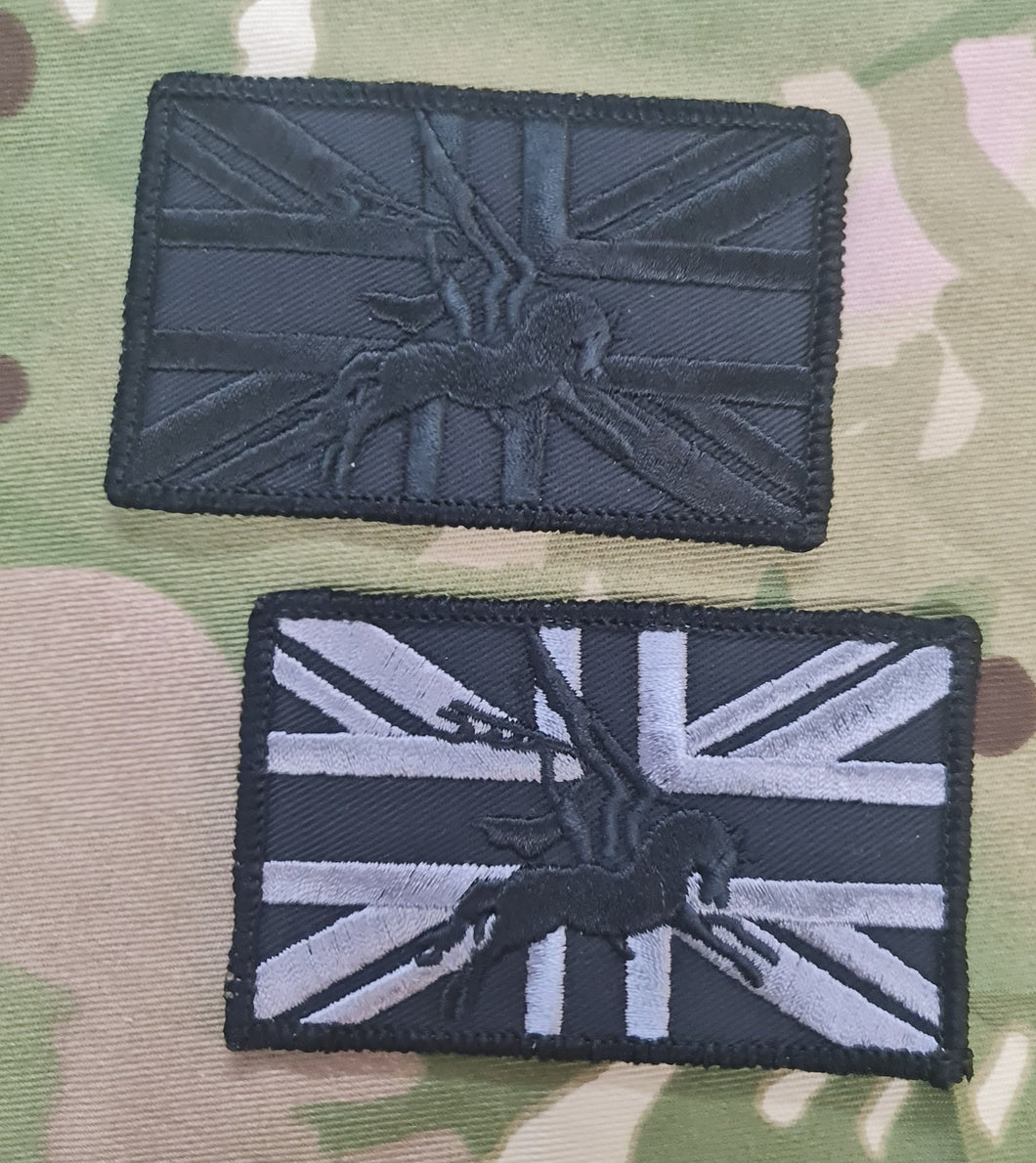 Blackout Edition - Airborne Pegasus Union (Jack) Flag Morale Patch (80mm x 50mm)