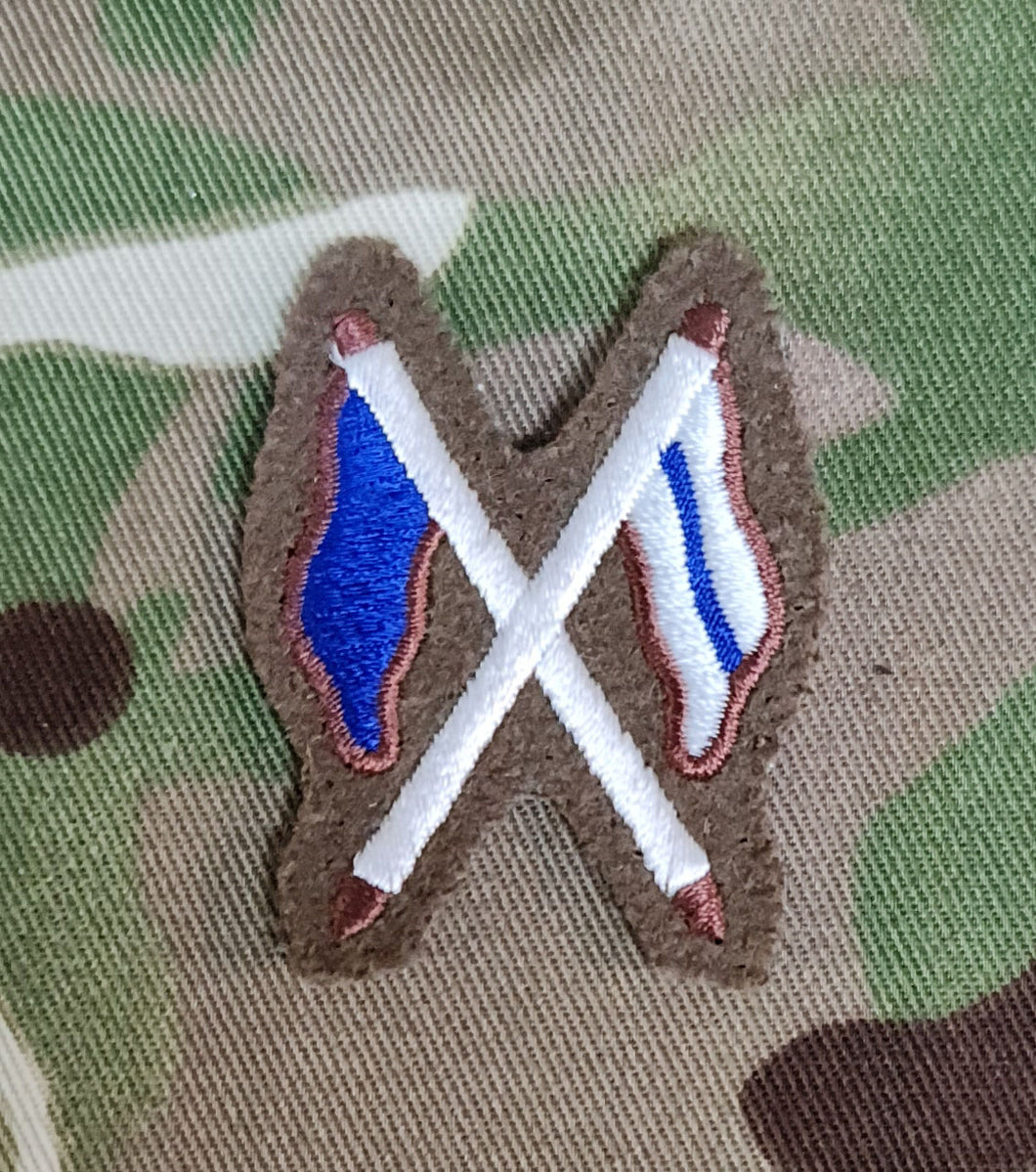 No2 Dress Badge Signaller / Signals Crossed Flags / CIS / Communications Systems