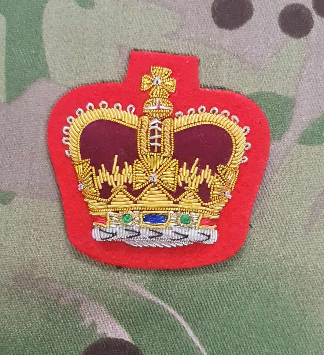 WO2 Warrant Officer Gold On Scarlet Red No1 Dress Badge