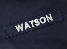 Load image into Gallery viewer, 2 x Royal Navy Name tape Badge - Foul Weather Smock / Waterproof Jacket Variant
