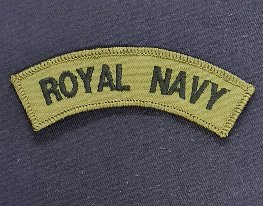 Royal Navy Subdued (Olive Green) PCS Shoulder Flash / Mud Guard