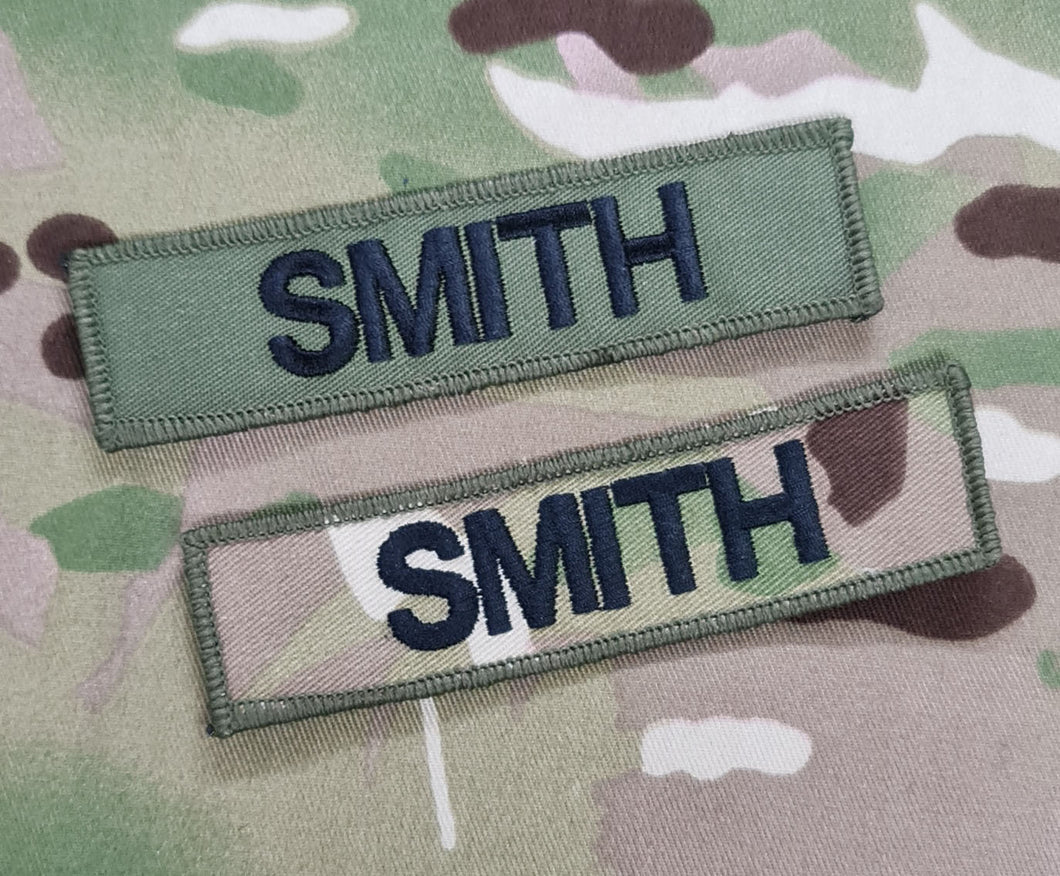 X2 Modern Style Name Tag Chest Identification Badge (Olive / MTP)