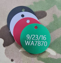 Load image into Gallery viewer, Personalised - ID Plated Brass Disc - Round 38mm diameter
