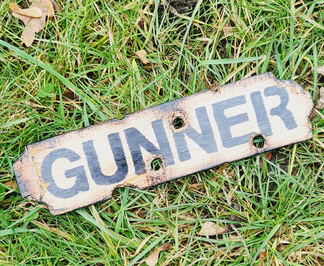 Gunner (RA) Royal Artillery Wooden Sign