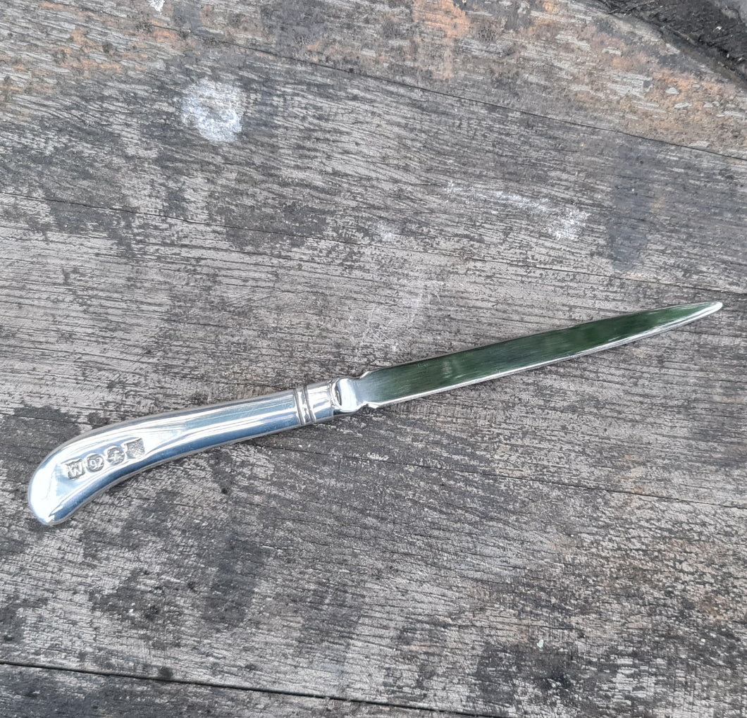 Cast pewter and stainless steel Pistol Letter Opener