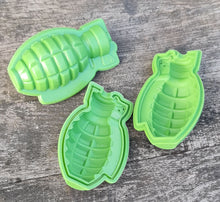 Load image into Gallery viewer, Set of 2 Large 3D Grenade Shaped Ice Cube Mold Maker Silicone Party Bar Military Gift
