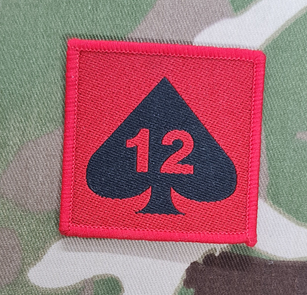 12 Brigade TRF (Tactical Recognition Flash), Full Colour (12 of Spades)
