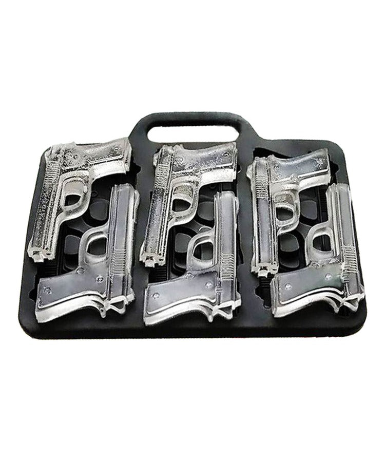 3D Pistol / Gun shaped Shaped Ice Cube Tray / Mold Maker Silicone Party Bar Military Gift