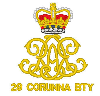 29 Corunna Battery Royal Artillery (RA) - Embroidered - Choose your Garment