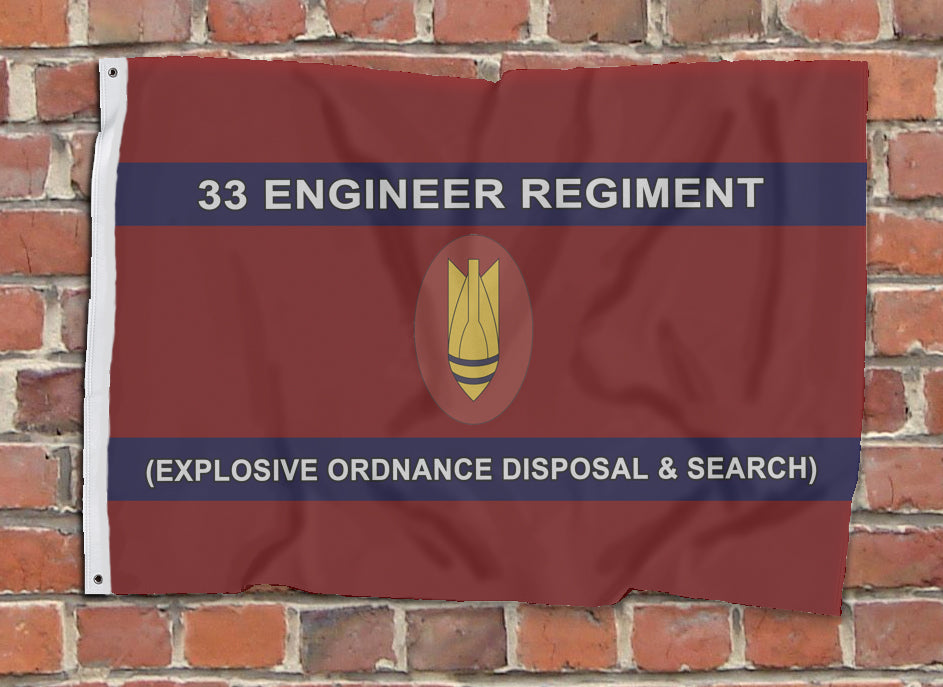 33 Engineer Regiment EOD - Fully Printed Flag