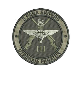 Embroidered 3 Para Snipers Parachute Regiment Logo - Choose your Garment