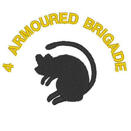 4 Armoured Brigade Rat  - Embroidered - Choose your Garment