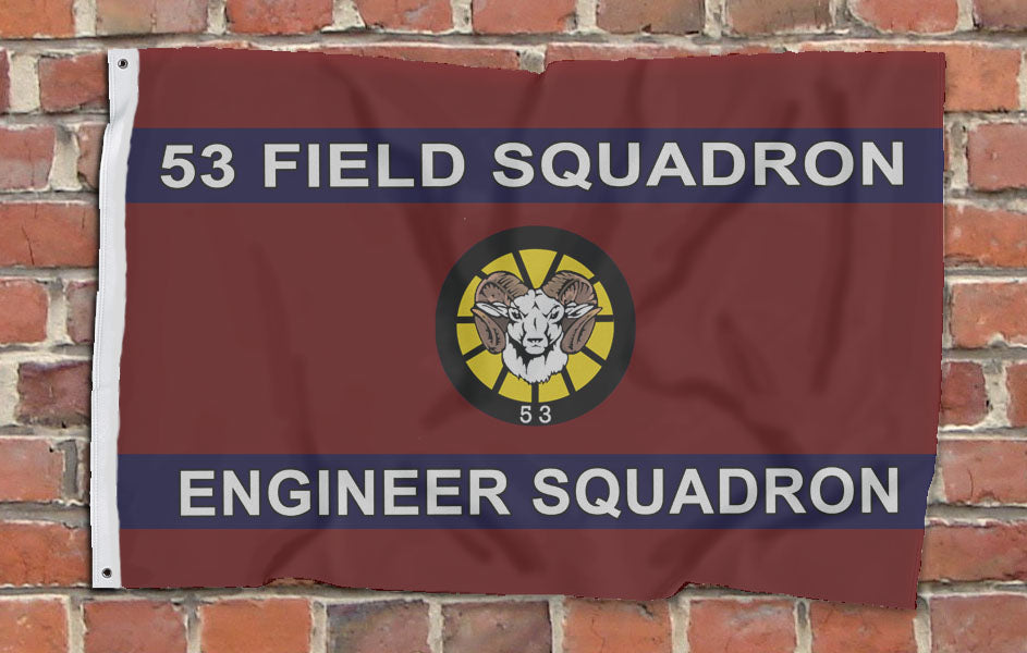 53 Field Squadron RE (FD SQN) Royal Engineers Regiment - Fully Printed Flag