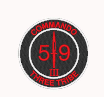 Embroidered 3 Tribe, 59 Commando Squadron RE - Choose your Garment