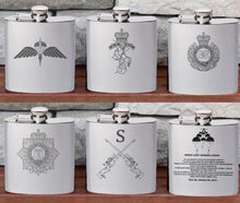 Load image into Gallery viewer, Engraved / Personalised Hipflask 6oz Polished steel finish
