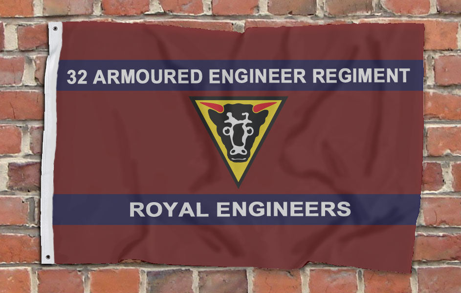 32 Armoured Engineer Regiment Flag - Fully Printed Flag