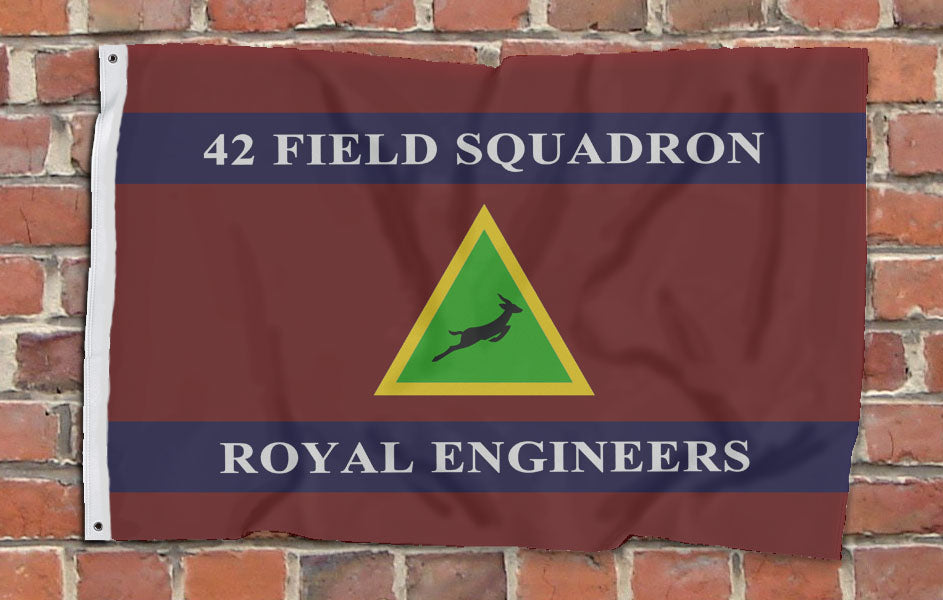 42 Field Squadron Royal Engineers (RE) - Fully Printed Flag