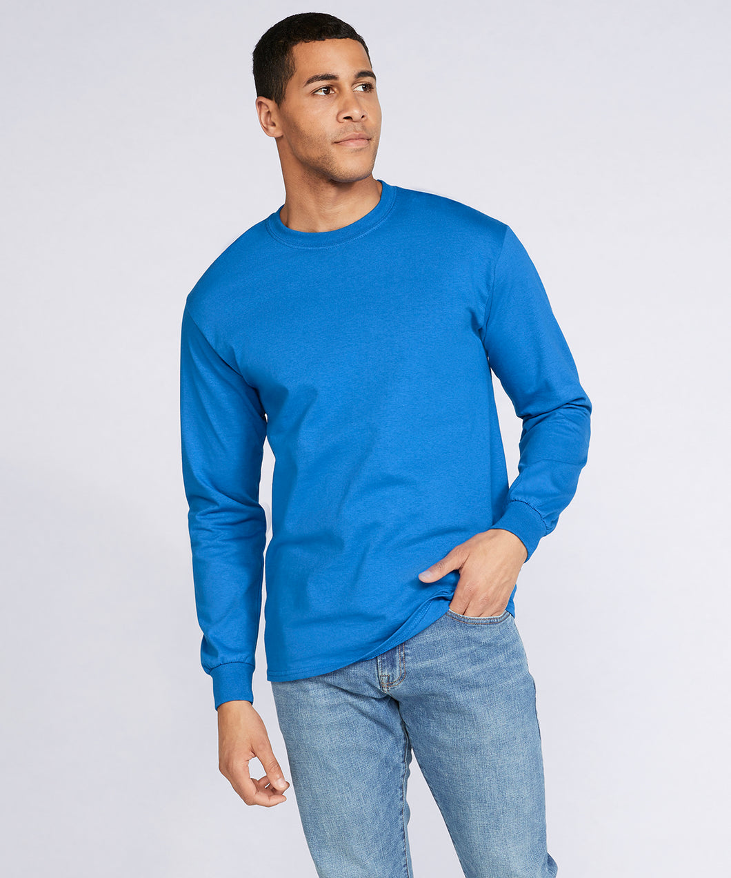 Embroidered - Adult Cotton Long Sleeve ringspun t-shirt