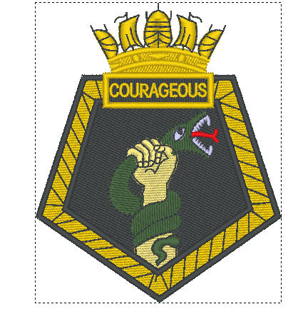 HMS Courageous - Embroidered Design - Choose your Garment