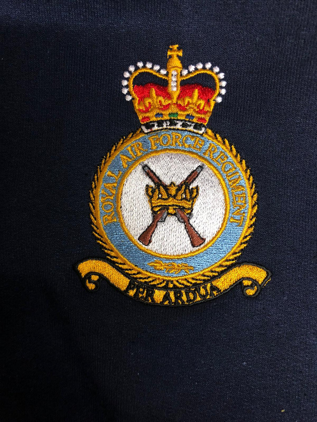 Royal Air Force Regiment (RAF) Crest- Embroidered - Choose your Garment