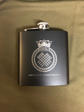Load image into Gallery viewer, Engraved / Personalised Hipflask 6oz Matte Black
