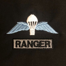 Load image into Gallery viewer, Airborne Parachutist Wings with Ranger Tab  - Embroidered Design - Choose your Garment
