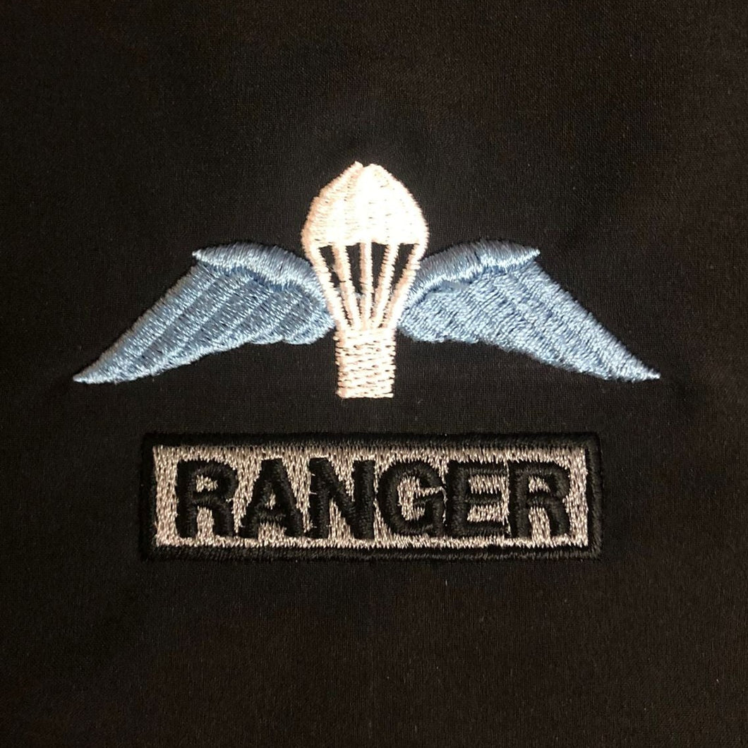 Airborne Parachutist Wings with Ranger Tab  - Embroidered Design - Choose your Garment
