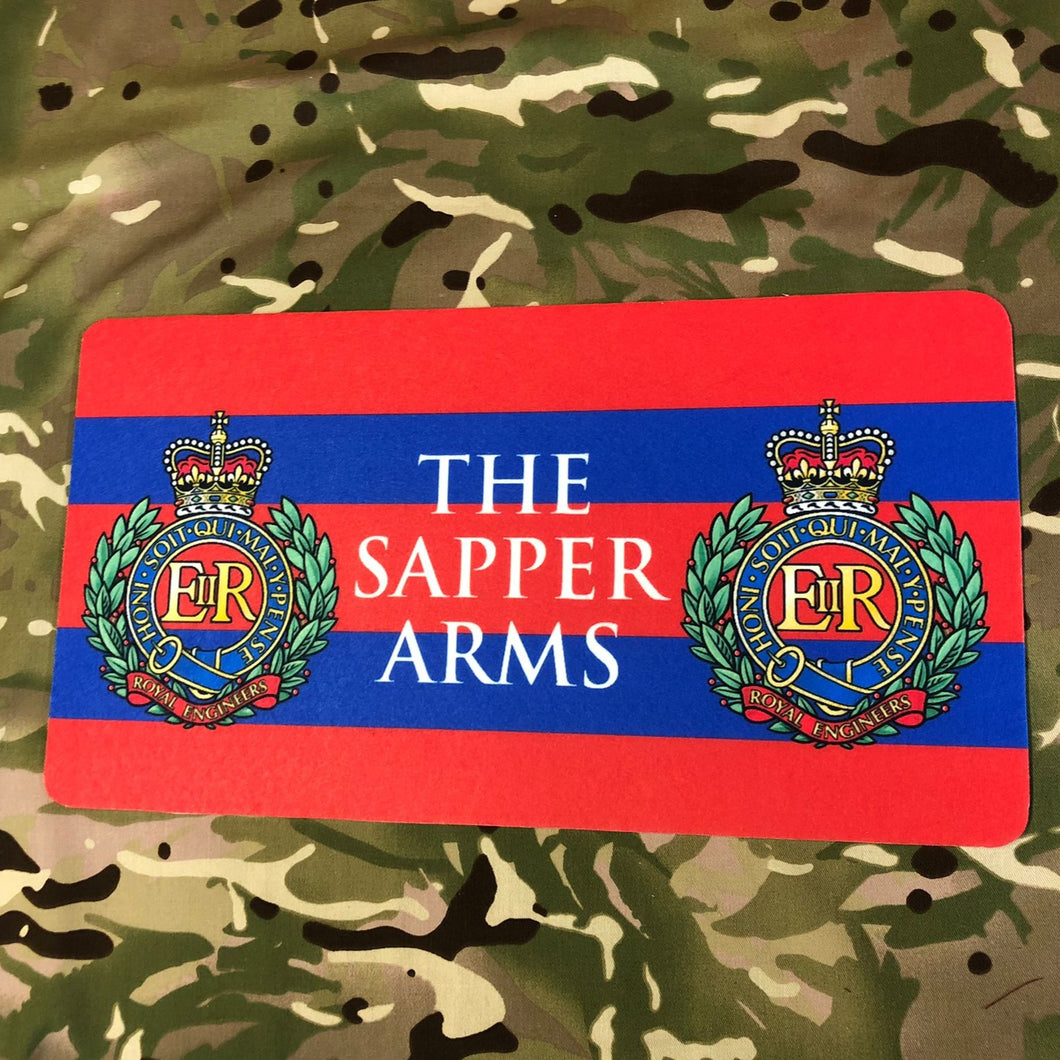 Printed Design Mat / Bar Runner - The Sapper Arms (Royal Engineers RE)