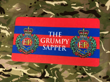 Load image into Gallery viewer, Printed Design Mat / Bar Runner - The Grumpy Sapper (Royal Engineers RE)
