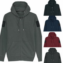 Load image into Gallery viewer, H39 Exclusive - Tactical Zipped hoodie sweatshirt - Black Velcro Arm Patch
