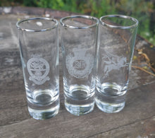 Load image into Gallery viewer, Engraved Cap Badge Shot Glass
