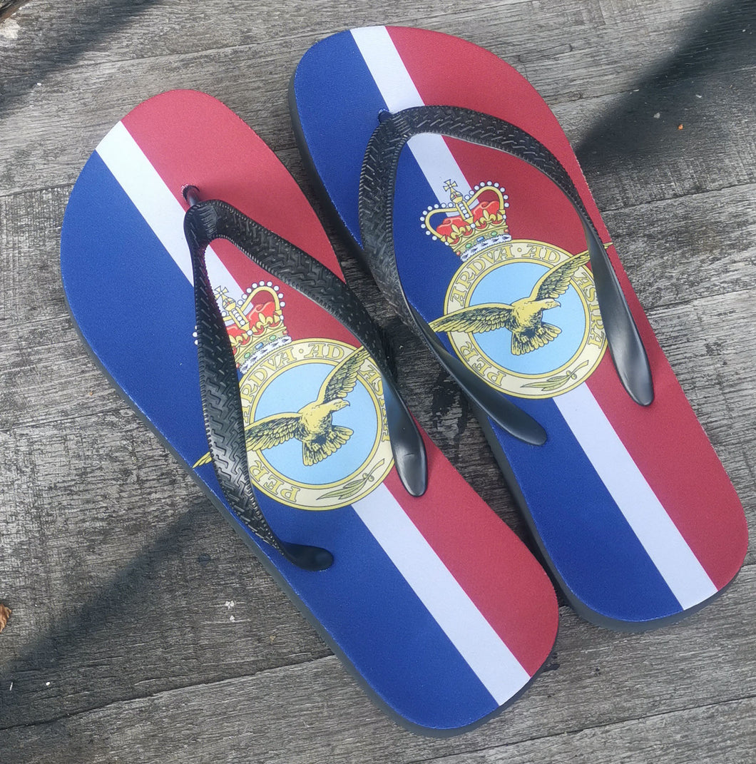 Printed Flip Flops - Royal Air Force Crest(RAF)