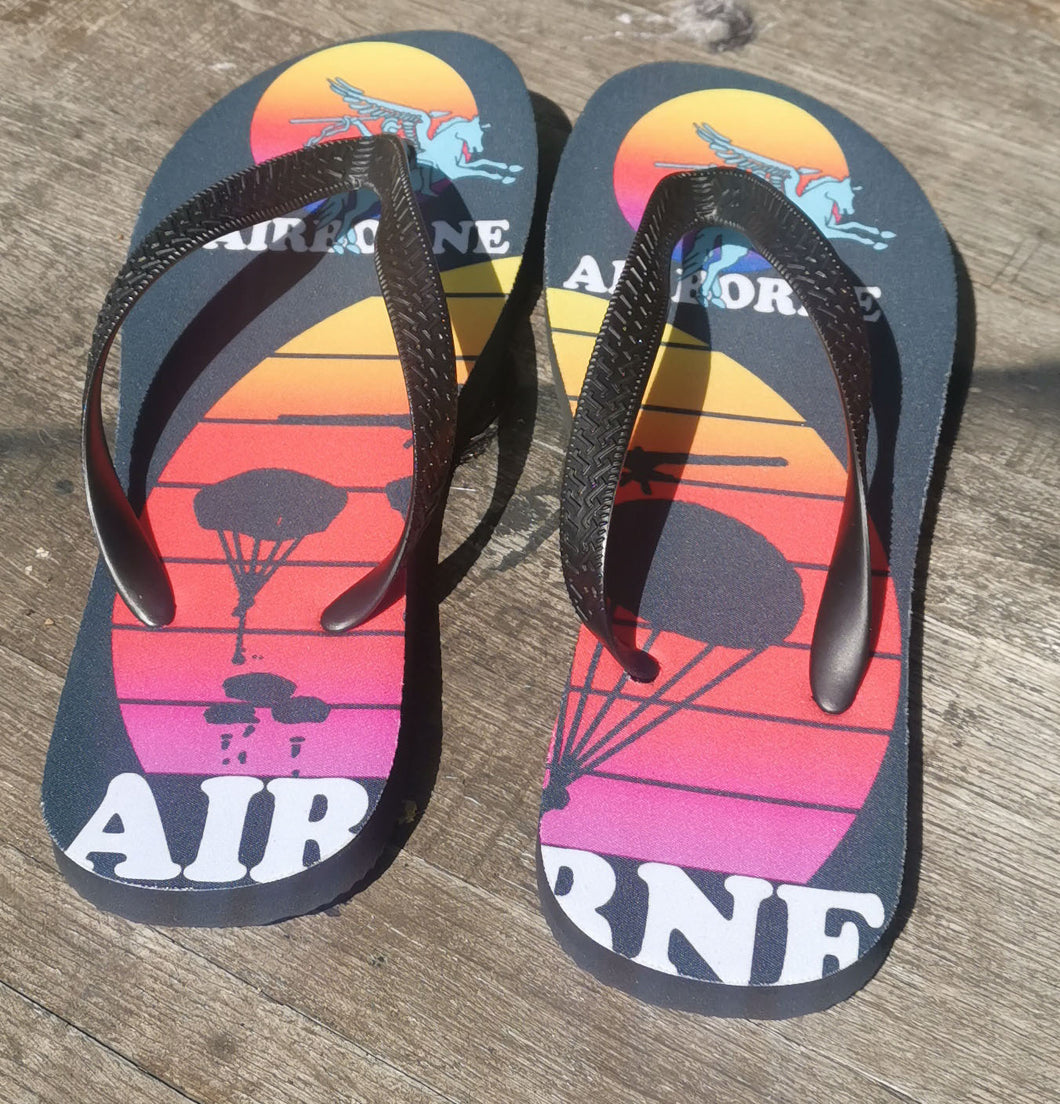 Printed Flip Flops -  Airborne Surf Style