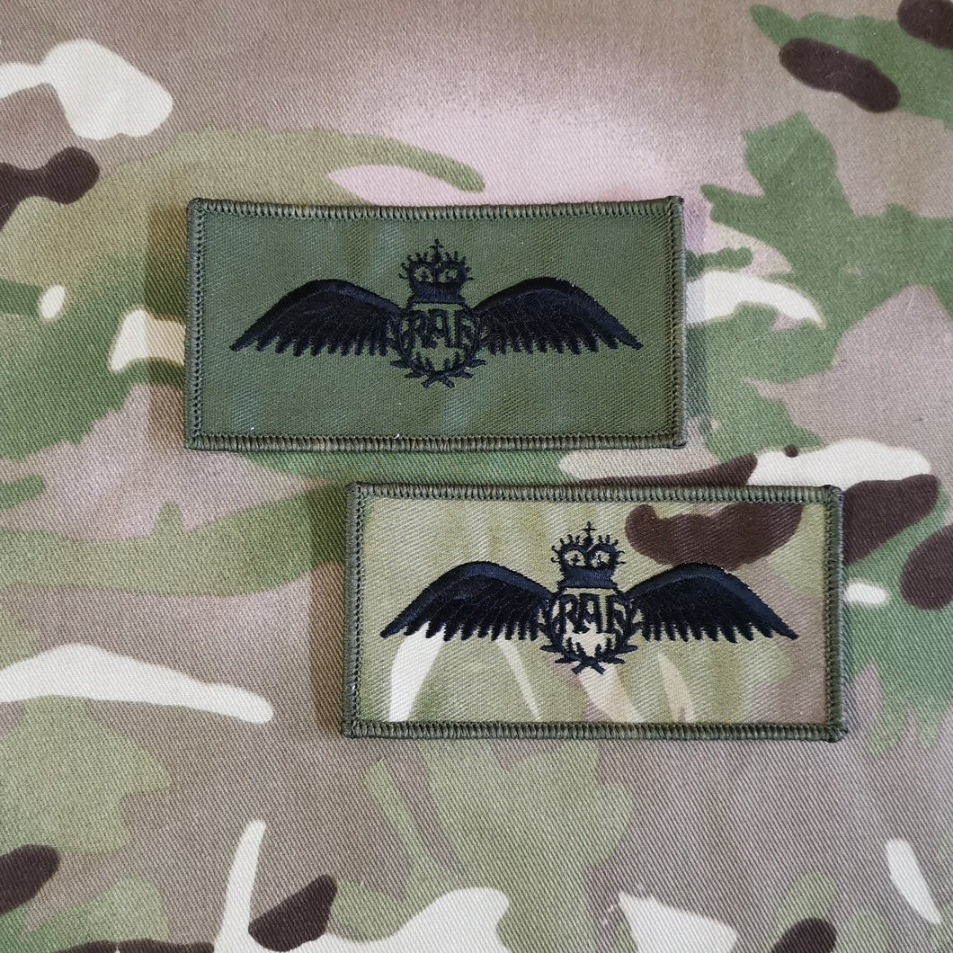 British RAF Pilots Wings Qualification Wings Cloth - subdued