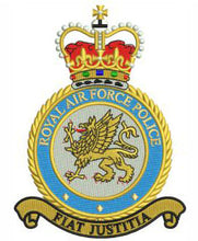 Load image into Gallery viewer, Embroidered Royal Air Force RAF Police Crest - Choose your Garment
