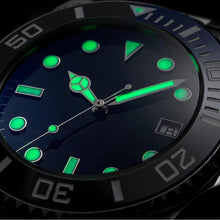 Load image into Gallery viewer, MWC 24 Jewel 300m Water Resistant 24 Jewel Automatic Military Specification Divers Watch with Sapphire Crystal on Black NATO Strap
