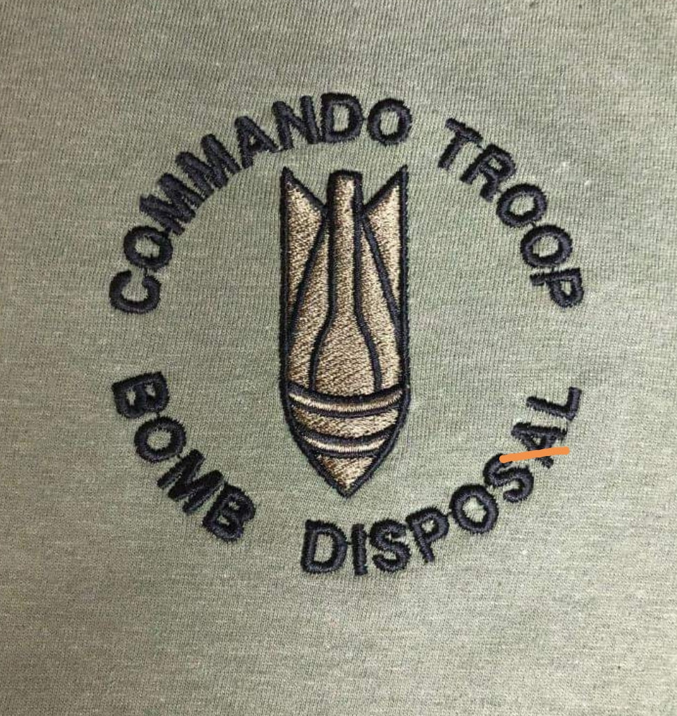 Commando Troop Bomb Disposal - Embroidered Design - Choose your Garment