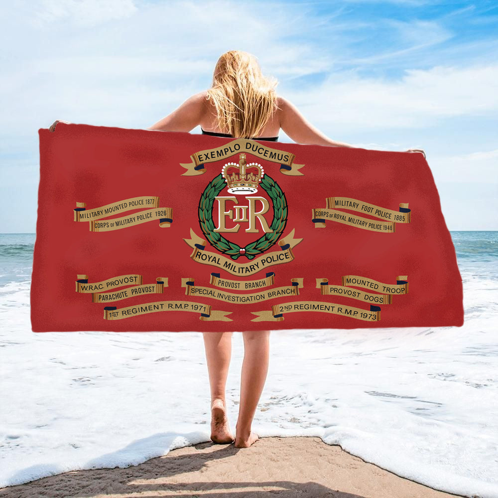 Royal Military Police RMP Regimental Drum / Colours Artwork - Fully Printed Towel - Choose your size