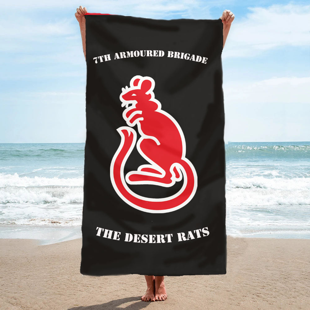 7 Armoured Brigade - The Desert Rats - Fully Printed Towel - Choose your size