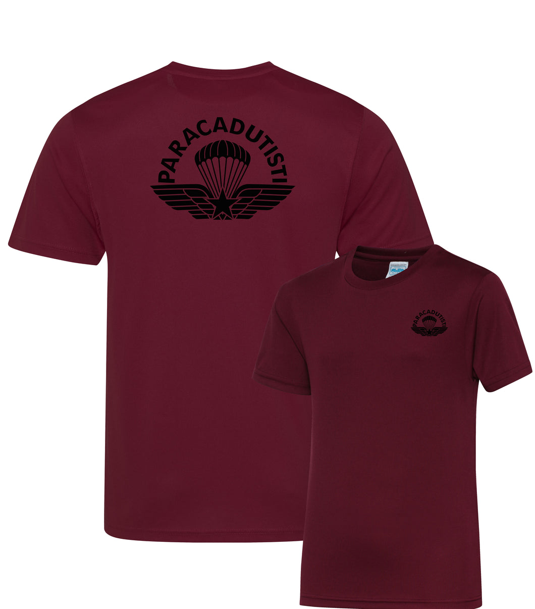 (Italian) paradutsi folgore Airborne forces Paratrooper  - Fully Printed Wicking Fabric T-shirt