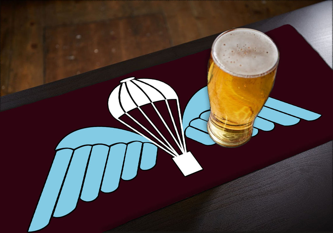 Printed Design Mat / Bar Runner - Airborne Parachutist Wings