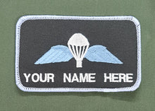 Load image into Gallery viewer, Bespoke Air / Ground Crew Airborne Parachutist Wings PJI Jump Instructor Name Badge
