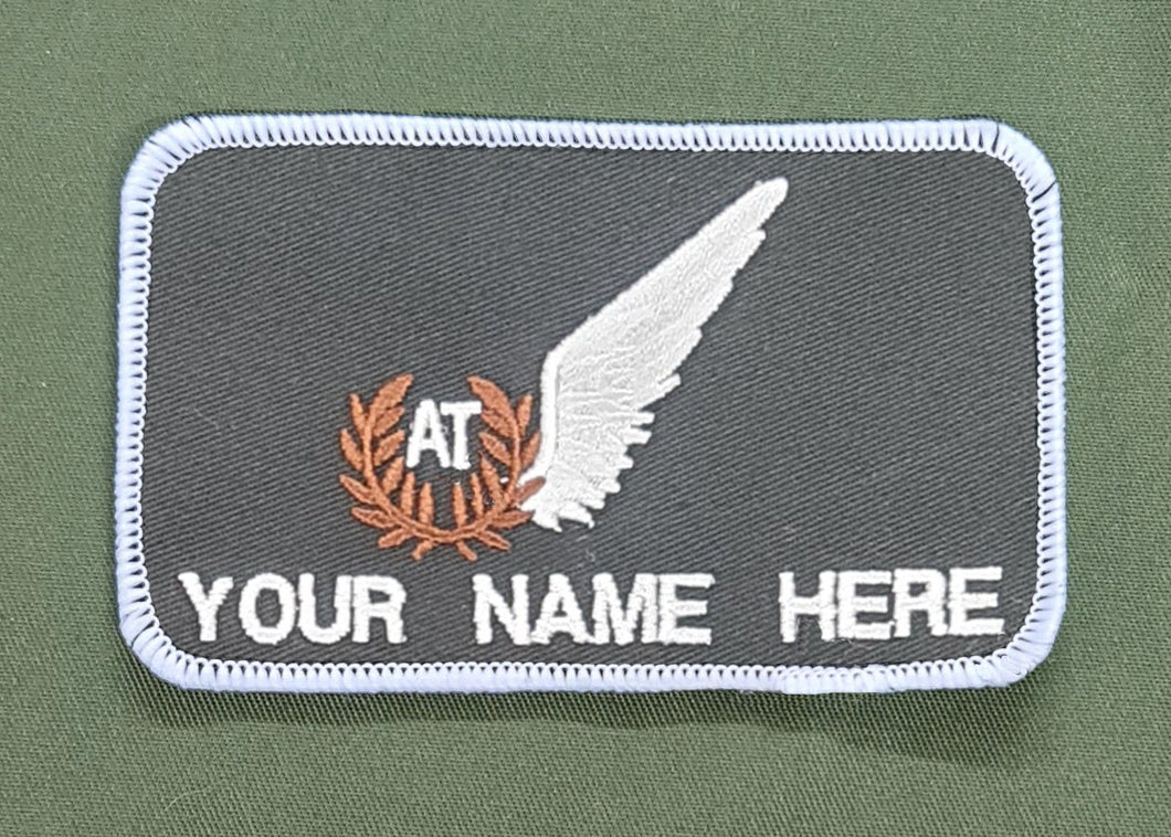 Bespoke Pilot / Crew Team Name Badge RAF Royal Air Force - AT Brevet (Air Technition)