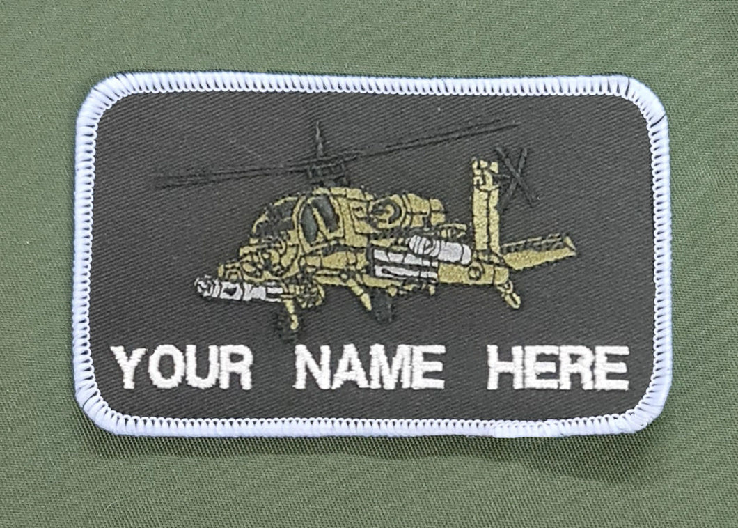 Bespoke Pilot / Crew Team Name Badge - AAC Army Air Corps Helicopter Pilot AH64 Apache