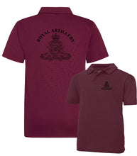 Load image into Gallery viewer, Double Printed Royal Artillery Wicking Polo Shirt
