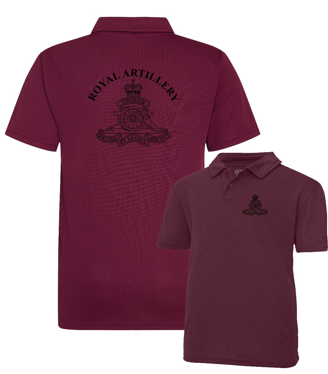 Double Printed Royal Artillery Wicking Polo Shirt